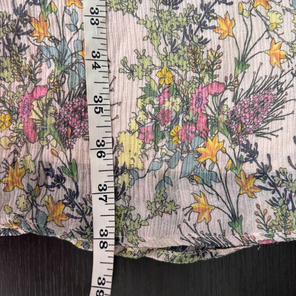 Sundance Silk Dress Womens Small Floral Boho Cottagecore Peasant Tunic Lace Trim - Picture 12 of 13